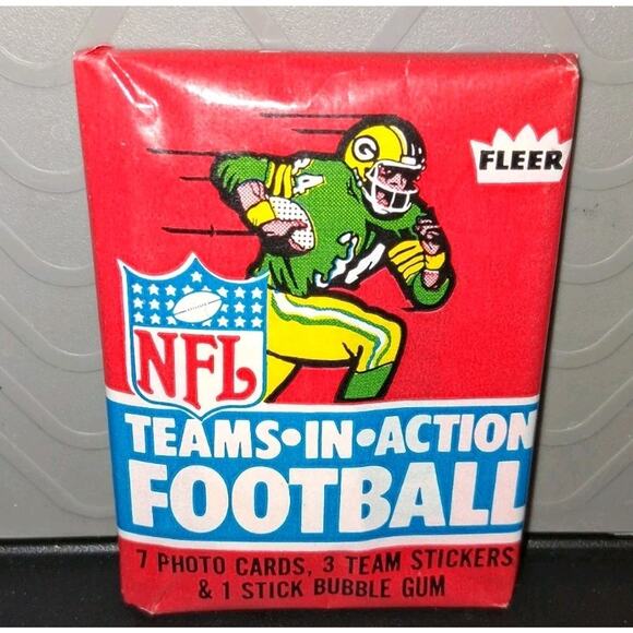 (x1) Unopened / Sealed 1980 Fleer NFL Football Wax Pack - Teams In Action - Picture 1 of 5